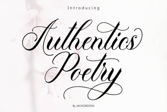 Authenticspoetry: A Script Font with Timeless Elegance