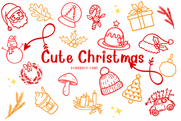 Cute Christmas: A Festive Dingbats Font for Joyful Designs