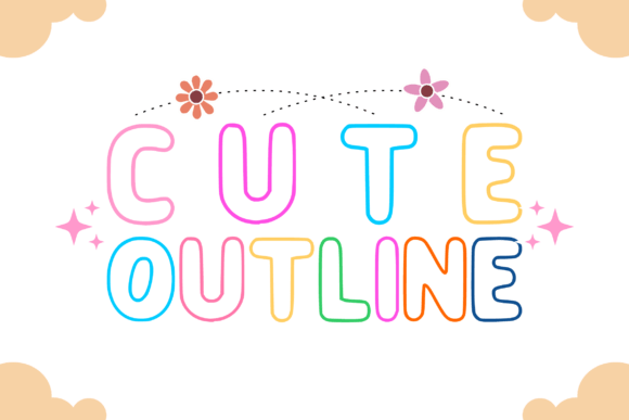Cute Outline: A Whimsical Font for Creative Projects