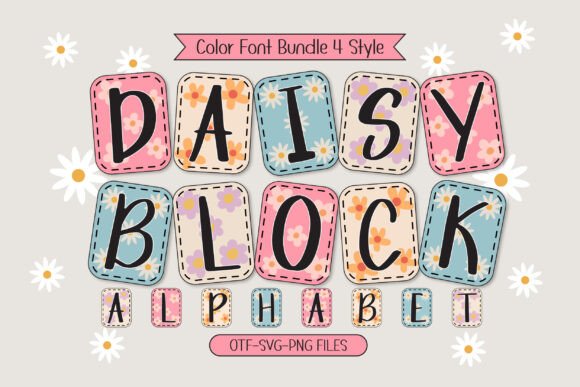 Daisy Block Alphabet: A Sweet Floral Font for Creative Projects