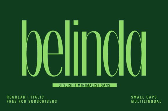 Discover Belinda: A Sleek Sans-Serif for Modern Design