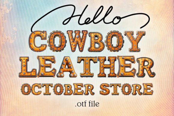 Discover the Allure of the Cowboy Leather Alphabet Font