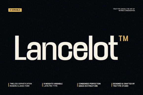 Discover TRT Lancelot: A Modern Condensed Typeface