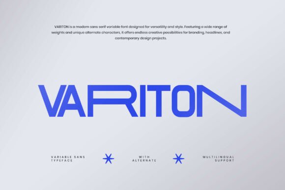 Discover Variton: A Modern Sans Serif for Bold Design