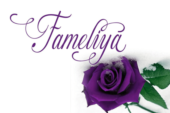 Fameliya: A Script Font for Elegant Wedding and Event Design