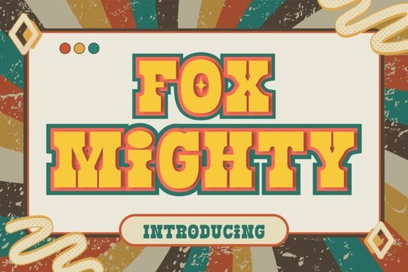 Fox Mighty: Bold Retro Display Font for Vintage Designs