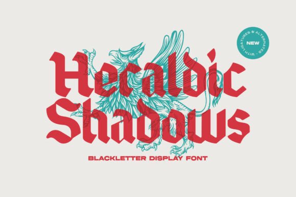Heraldic Shadows: A Bold Blackletter Typeface for Impact