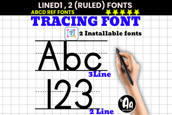 Lined Ruled Tracing Duo: A Font for Learning