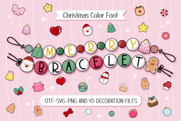 Merry Bracelet: A Festive Color Font for Holiday Cheer
