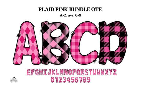 Plaid Pink: A Playful Handcrafted Color Font