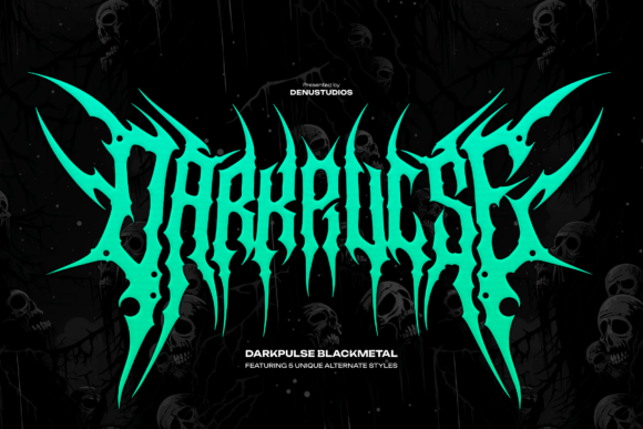 Unleash Chaos: The Darkpulse Black Metal Typeface