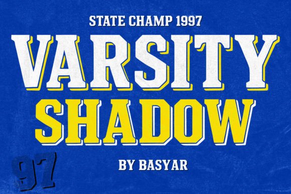 Varsity Shadow: A Bold Typeface for Classic Athletic Designs